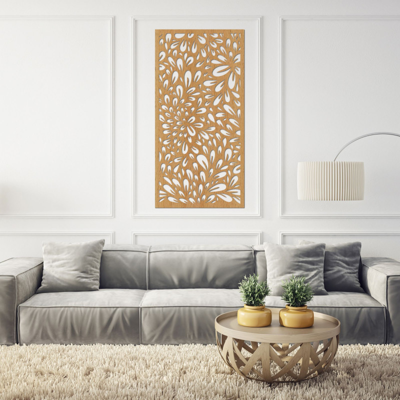 Wooden wall picture flower - ANIA