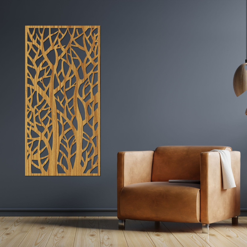 Decorative panel painting forest silhouettes - HARMONY