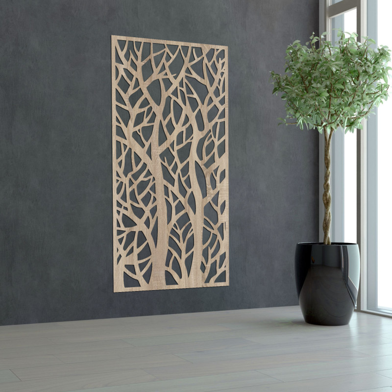 Decorative panel painting forest silhouettes - HARMONY