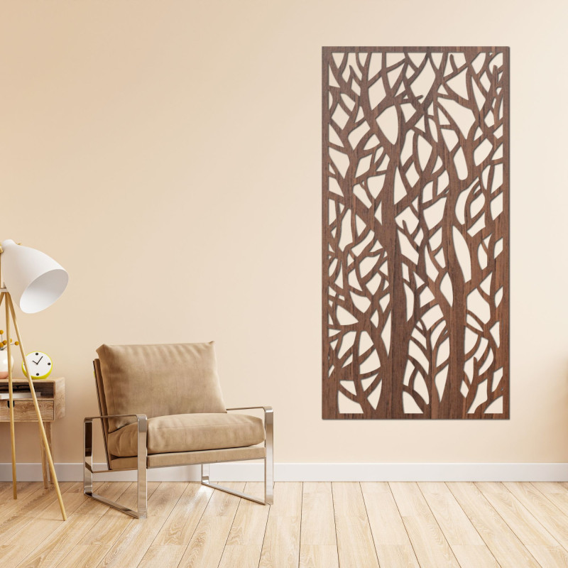 Decorative panel painting forest silhouettes - HARMONY