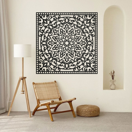 Wooden mandala for the wall, square | SYRRENA