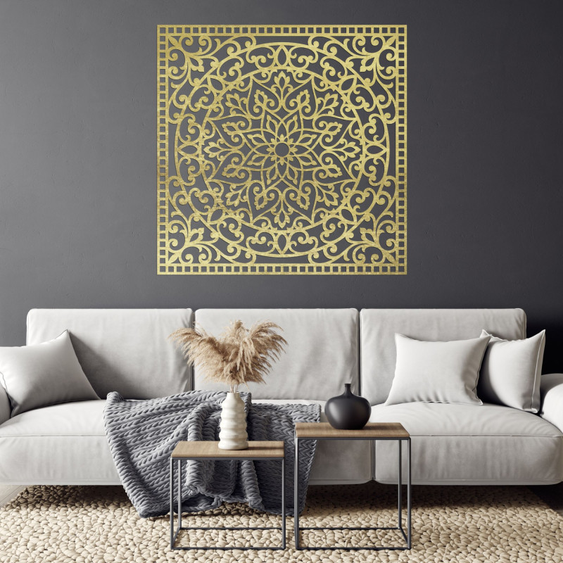 Art wall painting symphony of wooden patterns