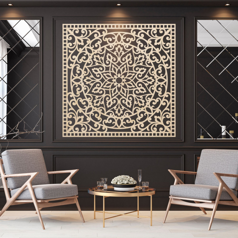 Art wall painting symphony of wooden patterns