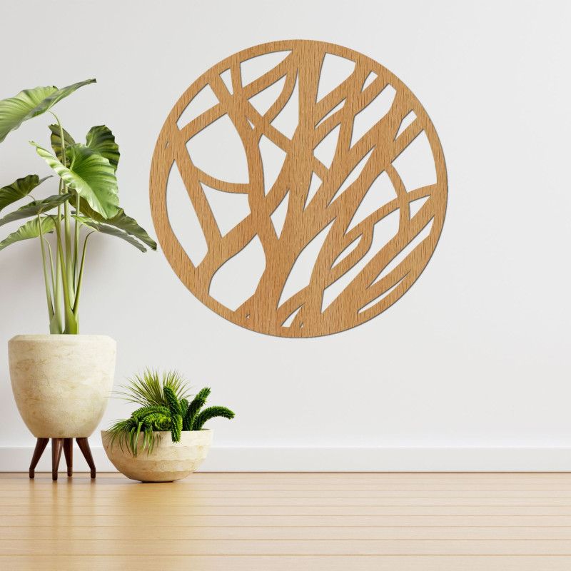 Wooden wall picture circle - FOGO