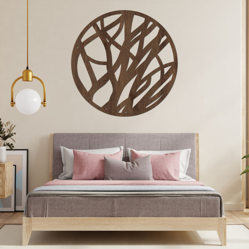 Wooden wall picture circle - FOGO