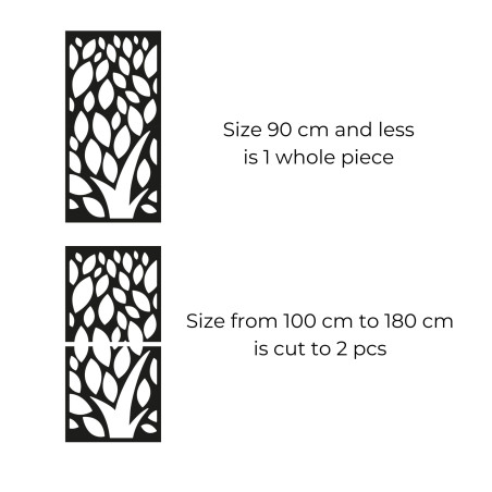 Wooden wall picture of decorative pattern with leaves - LALISTY