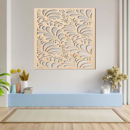 Carved wooden picture for wall - HERBA