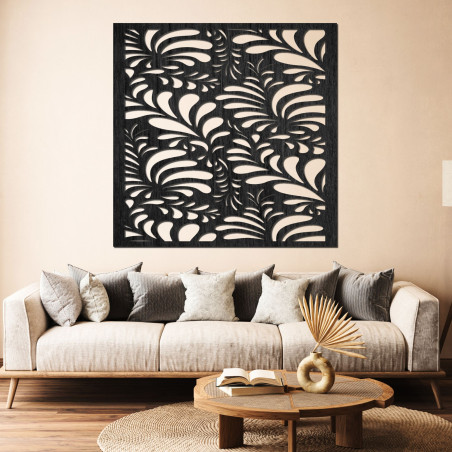 Carved wooden picture for wall - HERBA