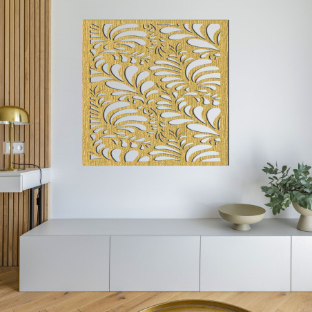 Carved wooden picture for wall - HERBA