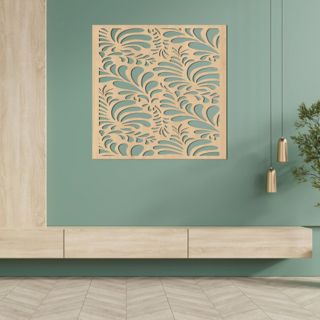 Wooden wall decoration square - FOLIUM