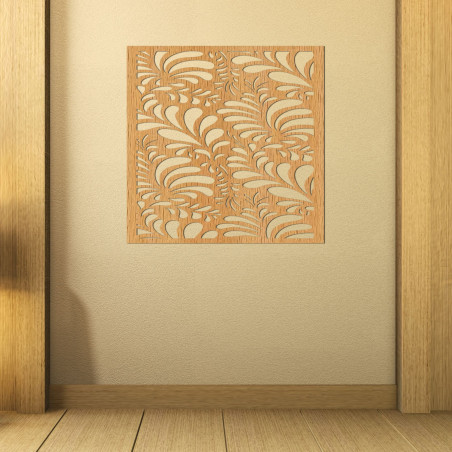 Wooden wall decoration square - FOLIUM