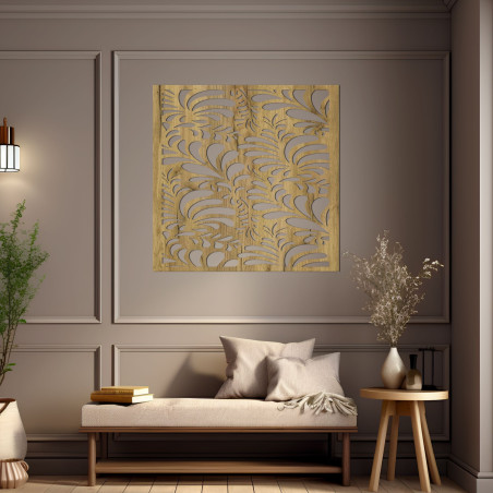 Wooden wall decoration square - FOLIUM
