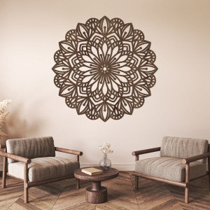 Wooden wall decoration in the shape of a mandala - PETALUM