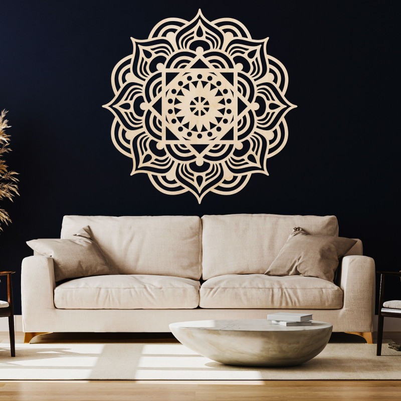 Wooden mandala wall decoration
