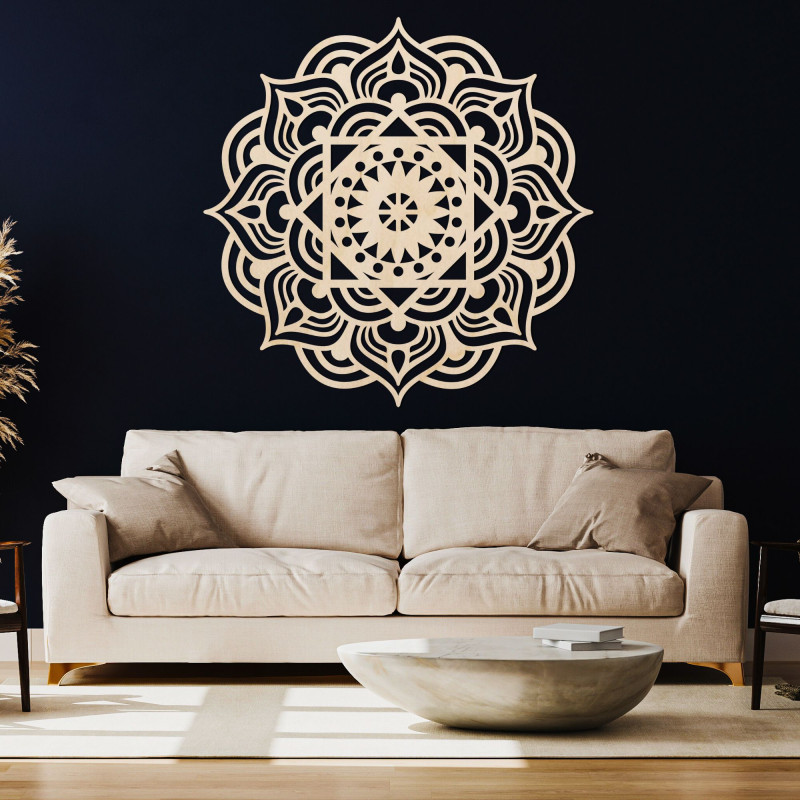 Wooden wall decoration mandala - ROMANCE