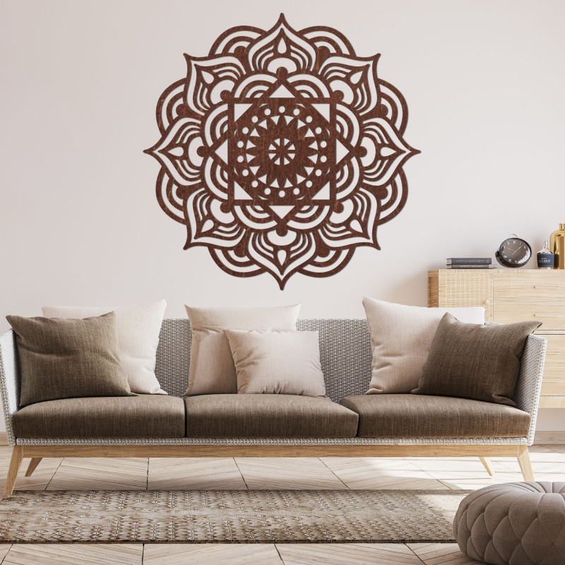 Wooden mandala wall decoration