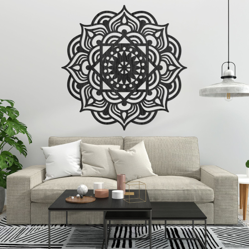 Wooden wall decoration mandala - ROMANCE