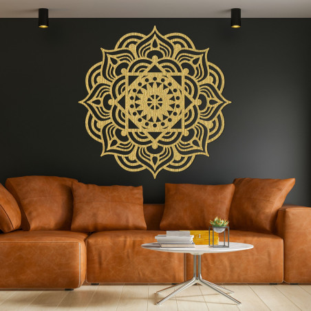 Wooden mandala wall decoration