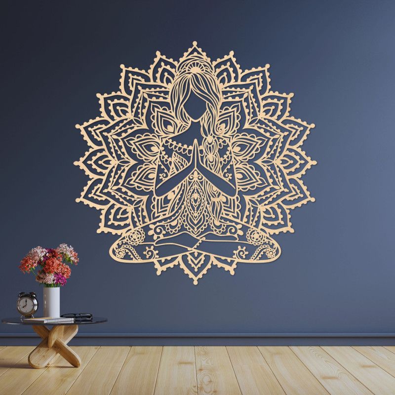 Wooden mandala wall decoration - SERENITAS