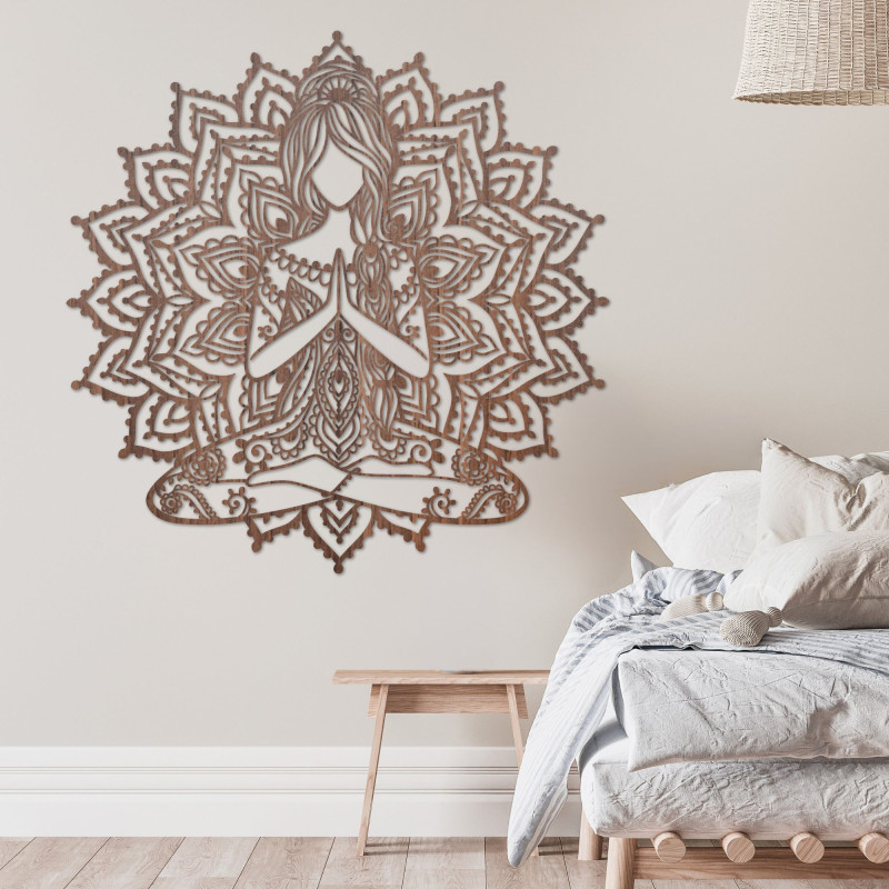 Wooden mandala wall decoration - SERENITAS