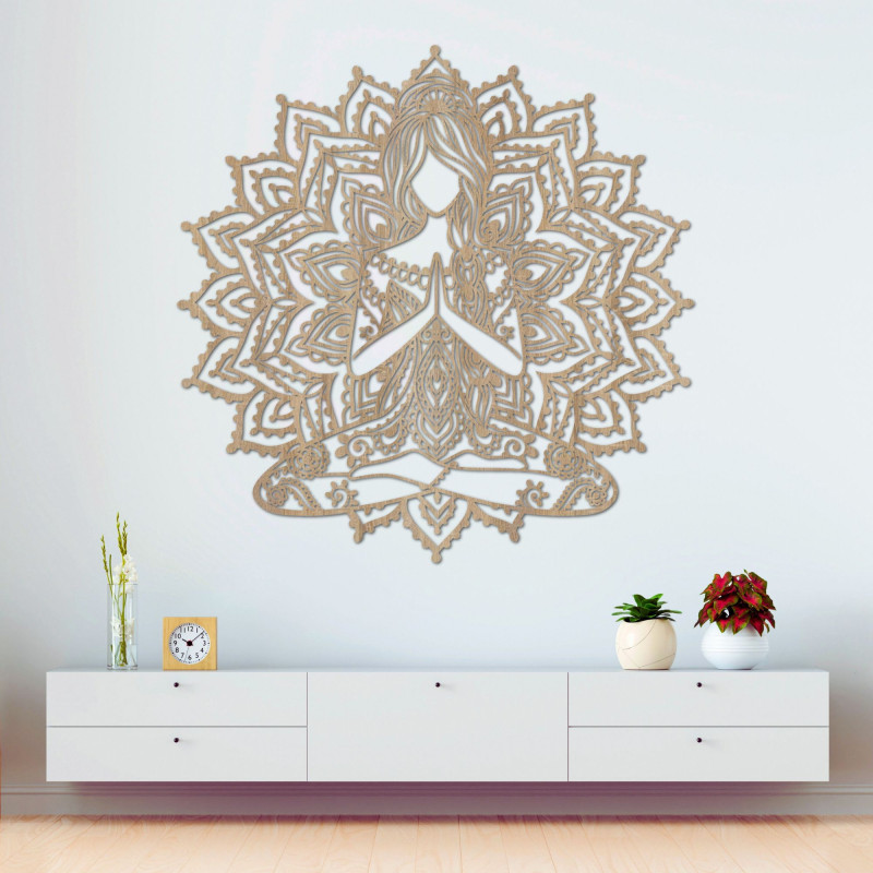 Wooden mandala wall decoration - SERENITAS