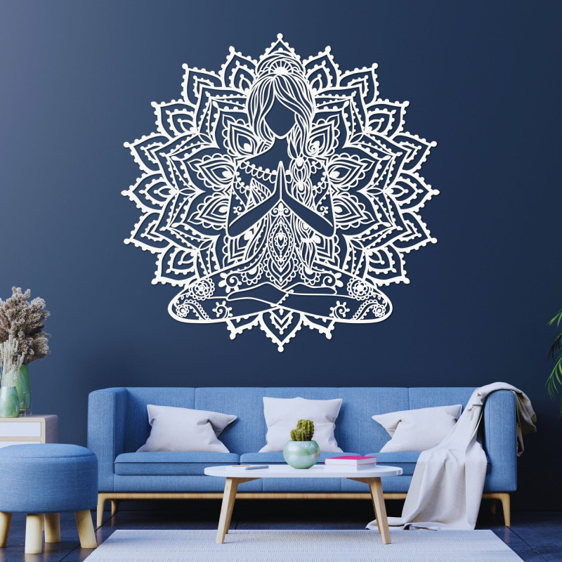 Wooden mandala wall decoration - SERENITAS