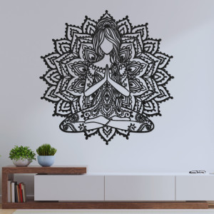 Wooden mandala wall decoration - SERENITAS