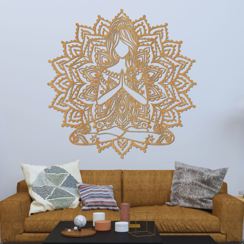 Wooden mandala wall decoration - SERENITAS