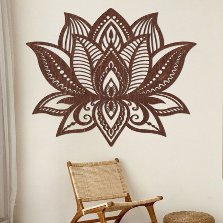 Modern wall decoration - wooden carved lotus flower for a harmonious home. Modern wall decoration - wooden carved lotus flower for a harmonious home.