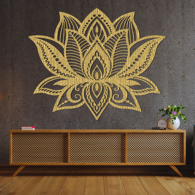 Wall decoration wooden mandala flower - COR LUCIS