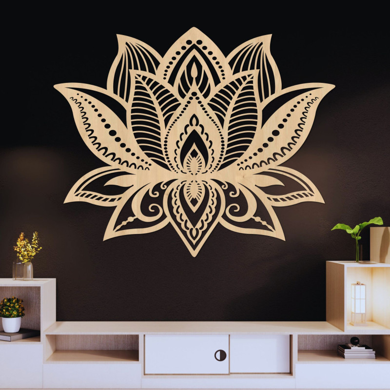 Wooden wall decoration mandala - FLORALIS