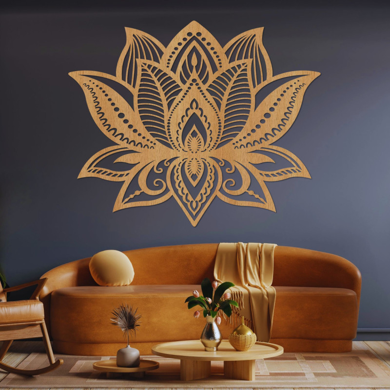 Wooden mandala wall decoration - FLORALIS