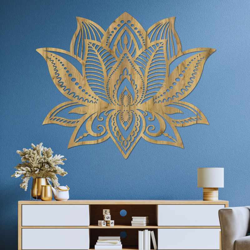Wooden mandala wall decoration - FLORALIS