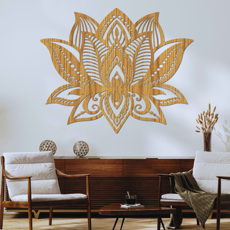 Wooden mandala wall decoration - FLORALIS