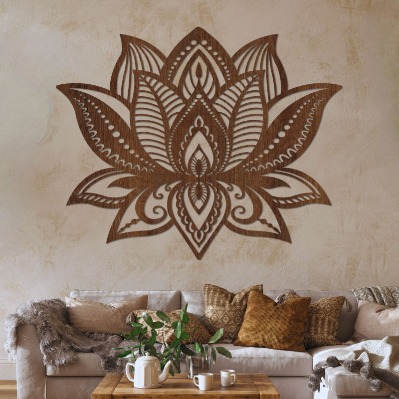 Wooden mandala wall decoration - FLORALIS
