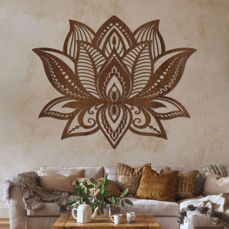Wooden wall decoration mandala - LOTOS