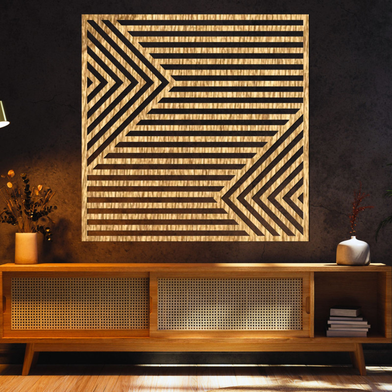 Wooden wall decoration - PRISMA