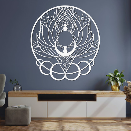 Wall Artifact – Carved Sun Flower, Natural and Original Design