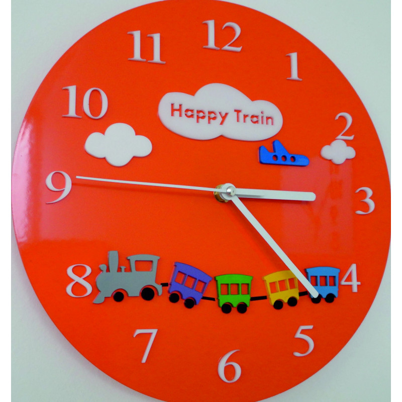 Modern wall clock made of plexiglass. Trendy wall clock as a gift. X-momo clock. PMMA