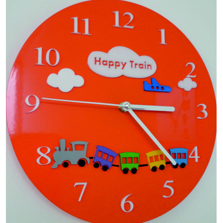 Modern wall clock made of plexiglass. Trendy wall clock as a gift. X-momo clock. PMMA
