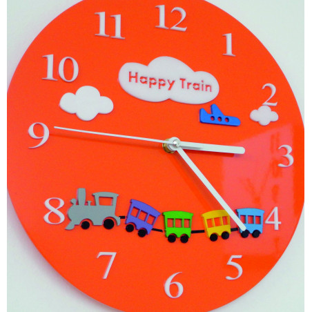 Modern wall clock made of plexiglass. Trendy wall clock as a gift. X-momo clock. PMMA