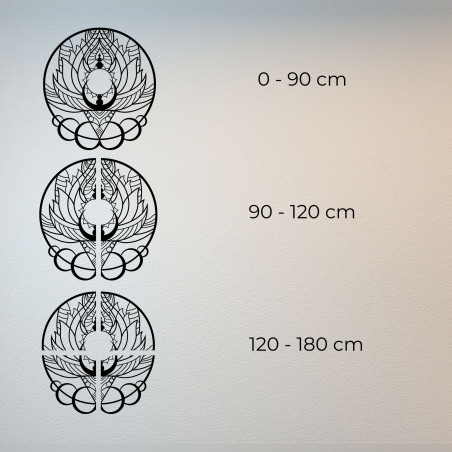 Wood carving on the wall – Sun flower in antique style