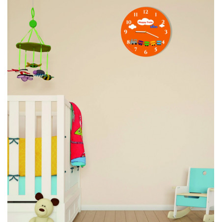 Modern wall clock made of plexiglass. Trendy wall clock as a gift. X-momo clock. PMMA