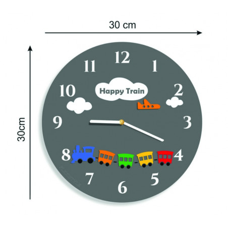 Dimensions of the X-momo wall clock. Designer wall clock made of PMMA