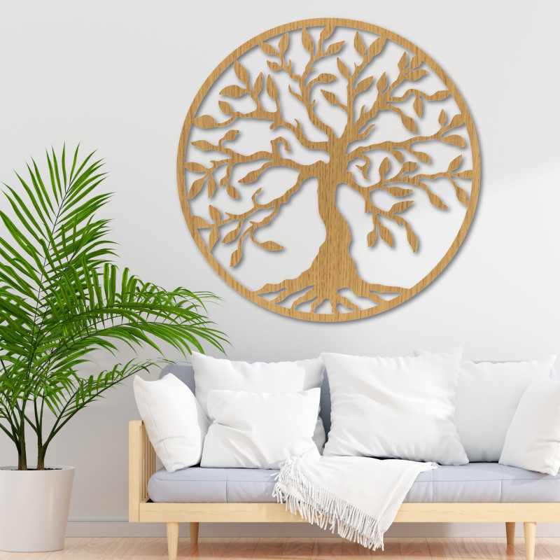 Wooden image of the tree of life in a circle - CATARA