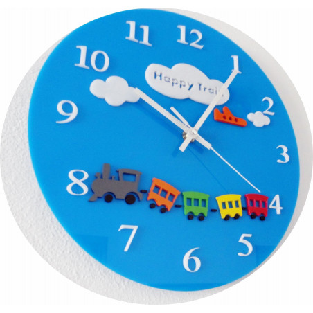 Blue wall clock for children's room