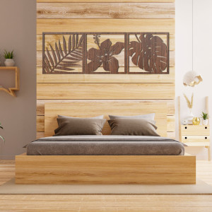 The image palm leaf, hibiscus flower, monstera leaf -... 2