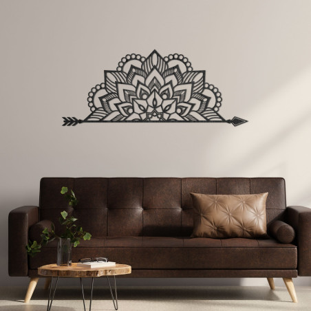 Modern wooden mandala with a geometric pattern bringing harmony and peace to your home
