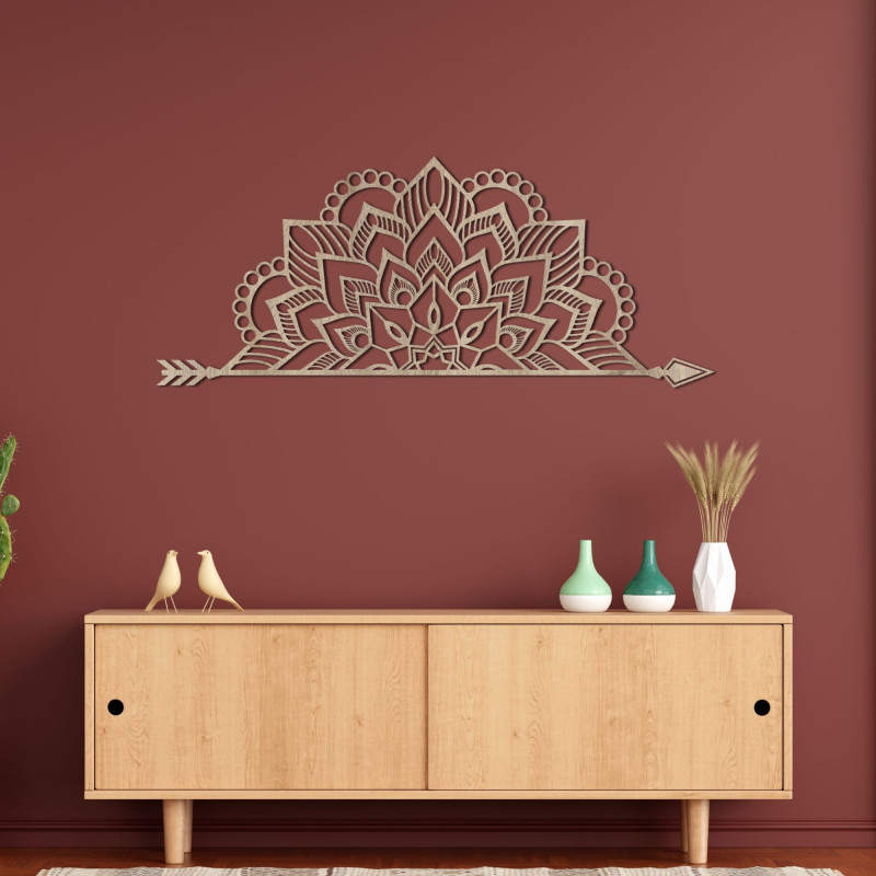 Mandala on the wall made of wood - ARONV