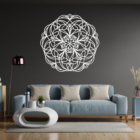 Elegant wooden mandala decoration for a modern interior